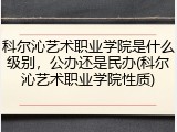 科尔沁艺术职业学院是什么级别，公办还是民办(科尔沁艺术职业学院性质)