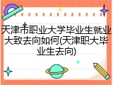 天津市职业大学毕业生就业大致去向如何(天津职大毕业生去向)