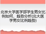 北京大学医学部学生男女比例如何，趋势分析(北大医学男女比例趋势)