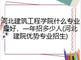 河北建筑工程学院什么专业最好，一年招多少人(河北建院优势专业招生)