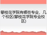 攀枝花学院有哪些专业，几个校区(攀枝花学院专业校区)