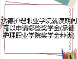 承德护理职业学院就读期间可以申请哪些奖学金(承德护理职业学院奖学金种类)