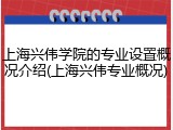 上海兴伟学院的专业设置概况介绍(上海兴伟专业概况)