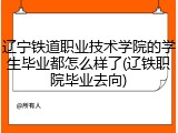 辽宁铁道职业技术学院的学生毕业都怎么样了(辽铁职院毕业去向)