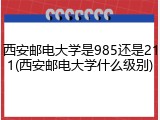 西安邮电大学是985还是211(西安邮电大学什么级别)