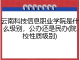 云南科技信息职业学院是什么级别，公办还是民办(院校性质级别)