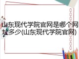 山东现代学院官网是哪个网址多少(山东现代学院官网)