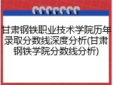 甘肃钢铁职业技术学院历年录取分数线深度分析(甘肃钢铁学院分数线分析)