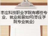 枣庄科技职业学院有哪些专业，就业前景如何(枣庄学院专业就业)