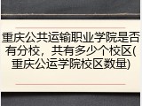 重庆公共运输职业学院是否有分校，共有多少个校区(重庆公运学院校区数量)