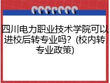 四川电力职业技术学院可以进校后转专业吗？(校内转专业政策)