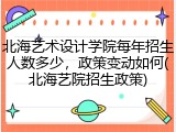 北海艺术设计学院每年招生人数多少，政策变动如何(北海艺院招生政策)