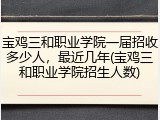 宝鸡三和职业学院一届招收多少人，最近几年(宝鸡三和职业学院招生人数)