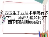 广西卫生职业技术学院有多少学生，师资力量如何(广西卫职院规模师资)