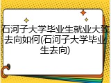 石河子大学毕业生就业大致去向如何(石河子大学毕业生去向)