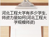 河北工程大学有多少学生，师资力量如何(河北工程大学规模师资)