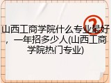 山西工商学院什么专业最好，一年招多少人(山西工商学院热门专业)