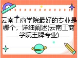 云南工商学院最好的专业是哪个，详细阐述(云南工商学院王牌专业)