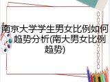 南京大学学生男女比例如何，趋势分析(南大男女比例趋势)