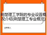 荆楚理工学院的专业设置概况介绍(荆楚理工专业概览)
