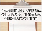 广东梅州职业技术学院每年招生人数多少，政策变动如何(梅州职院招生政策)