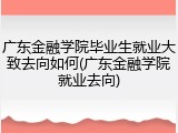 广东金融学院毕业生就业大致去向如何(广东金融学院就业去向)