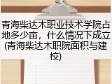 青海柴达木职业技术学院占地多少亩，什么情况下成立(青海柴达木职院面积与建校)