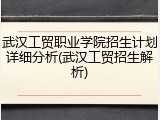 武汉工贸职业学院招生计划详细分析(武汉工贸招生解析)