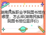 湖南民族职业学院图书馆在哪里，怎么样(湖南民族职院图书馆位置评价)