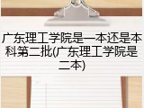 广东理工学院是一本还是本科第二批(广东理工学院是二本)