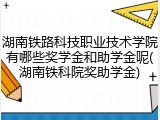 湖南铁路科技职业技术学院有哪些奖学金和助学金呢(湖南铁科院奖助学金)
