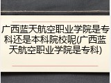 广西蓝天航空职业学院是专科还是本科院校呢(广西蓝天航空职业学院是专科)
