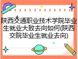 陕西交通职业技术学院毕业生就业大致去向如何(陕西交院毕业生就业去向)