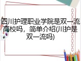 四川护理职业学院是双一流高校吗，简单介绍(川护是双一流吗)