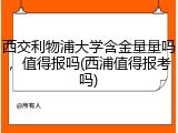 西交利物浦大学含金量量吗，值得报吗(西浦值得报考吗)