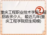重庆工程职业技术学院一届招收多少人，最近几年(重庆工程学院招生规模)