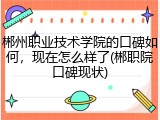 郴州职业技术学院的口碑如何，现在怎么样了(郴职院口碑现状)
