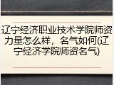 辽宁经济职业技术学院师资力量怎么样，名气如何(辽宁经济学院师资名气)