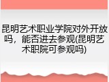 昆明艺术职业学院对外开放吗，能否进去参观(昆明艺术职院可参观吗)