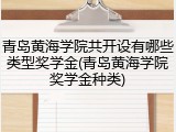 青岛黄海学院共开设有哪些类型奖学金(青岛黄海学院奖学金种类)