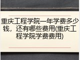 重庆工程学院一年学费多少钱，还有哪些费用(重庆工程学院学费费用)