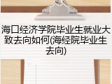 海口经济学院毕业生就业大致去向如何(海经院毕业生去向)