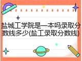 盐城工学院是一本吗录取分数线多少(盐工录取分数线)