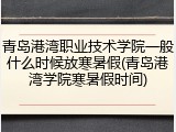 青岛港湾职业技术学院一般什么时候放寒暑假(青岛港湾学院寒暑假时间)