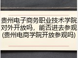 贵州电子商务职业技术学院对外开放吗，能否进去参观(贵州电商学院开放参观吗)