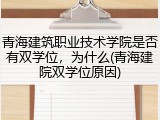 青海建筑职业技术学院是否有双学位，为什么(青海建院双学位原因)