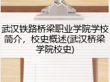 武汉铁路桥梁职业学院学校简介，校史概述(武汉桥梁学院校史)