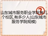 山东城市服务职业学院有几个校区,有多少人(山东城市服务学院规模)