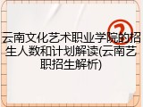 云南文化艺术职业学院的招生人数和计划解读(云南艺职招生解析)
