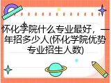 怀化学院什么专业最好，一年招多少人(怀化学院优势专业招生人数)